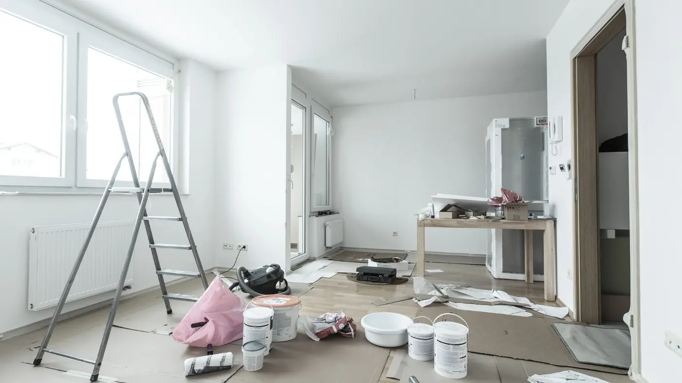 Interior painting prep in Los Angeles CA by LA Painting