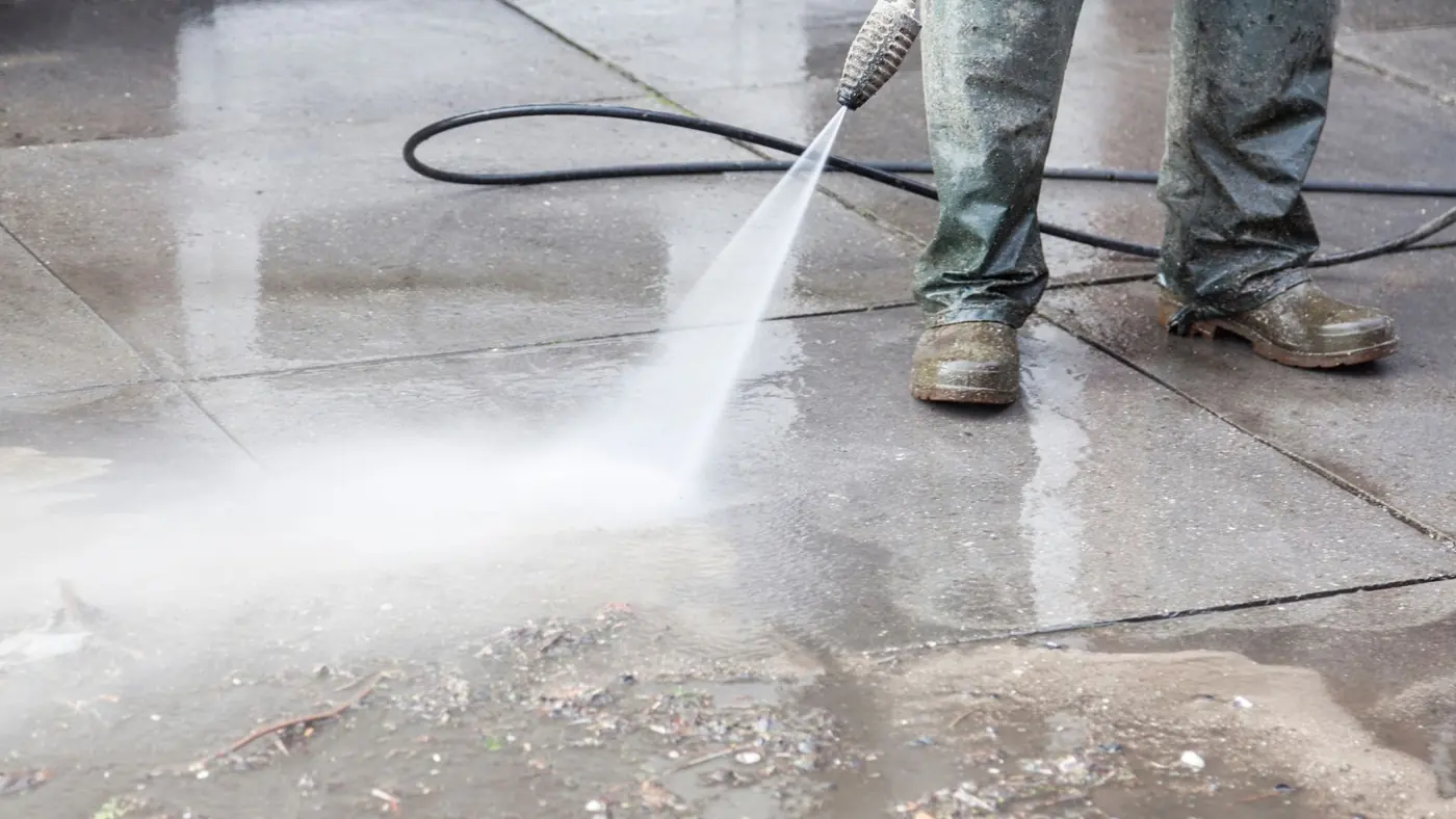 Pressure washing in Los Angeles CA concrete prep